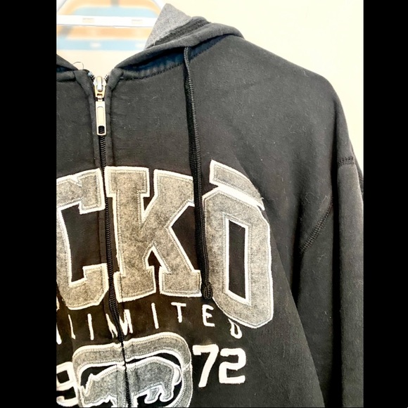ECKO UNLTD zip up sweater, size 2XL, colour Black - Picture 3 of 6